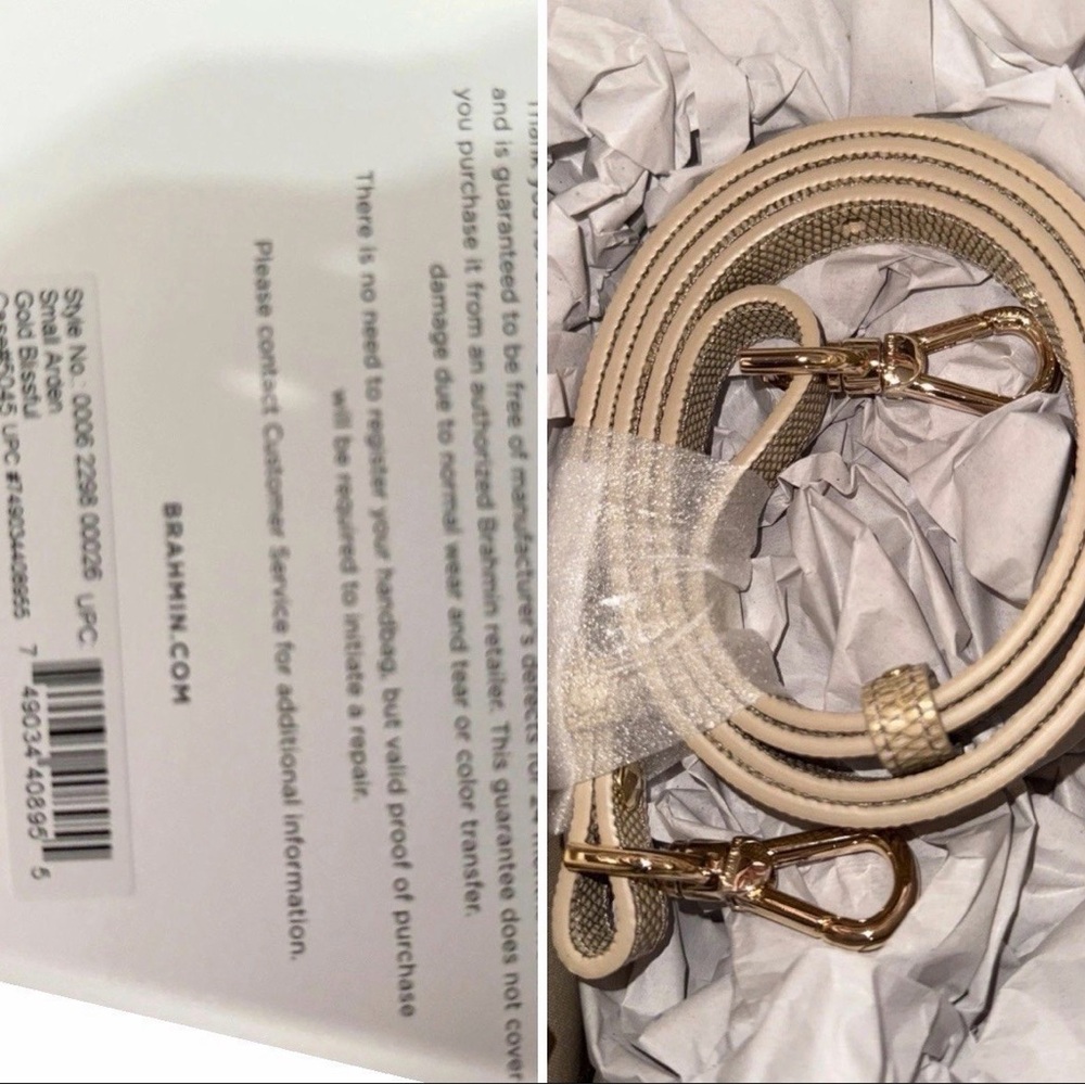 NWT Brahmin Small Arden Gold Blissful Snake BRAHMIN CAPSULE LIMITED EDITION $415 - Picture 15 of 16